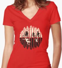 Upside Down Women's Fitted V-Neck T-Shirt