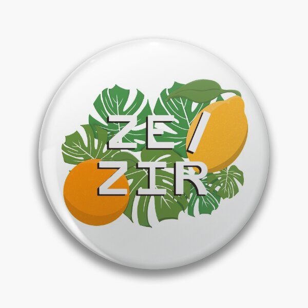 Item preview, Ze/ Zir Pronouns Citrus Pride designed and sold by NewtandThistle.