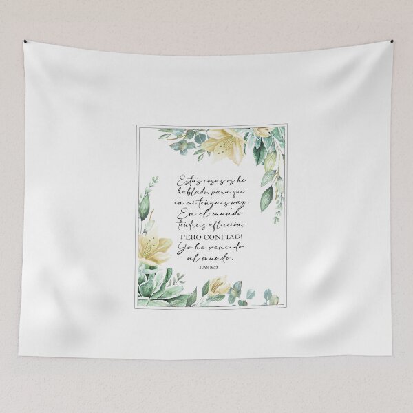 Item preview, Juan 16:33, Spanish Bible Verse designed and sold by latiendadearyam.
