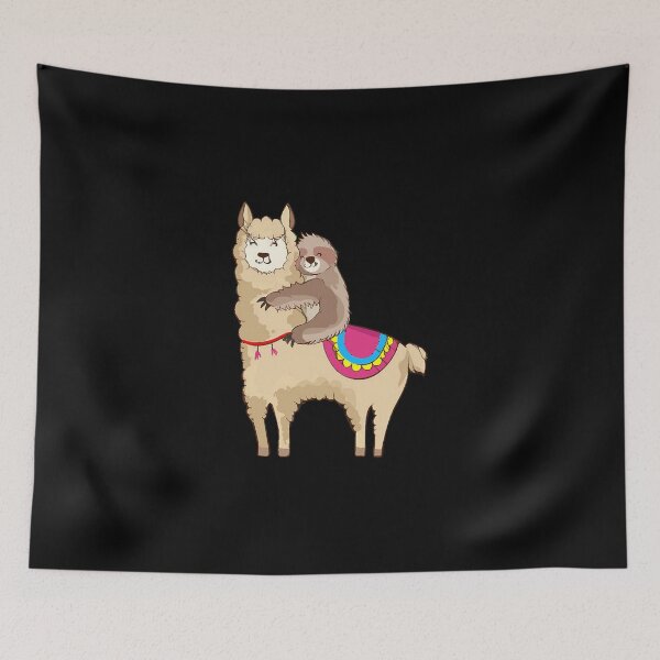 Item preview, Sloth Riding Llama Hugging Animal Friends  designed and sold by AttieParetti87.