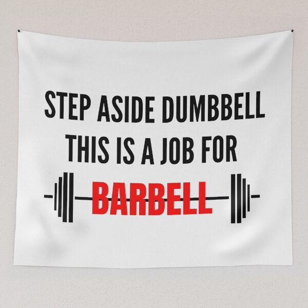 Item preview, Step Aside Dumbbell This Is A Job For Barbell - Funny Gym designed and sold by GymWearDepot.