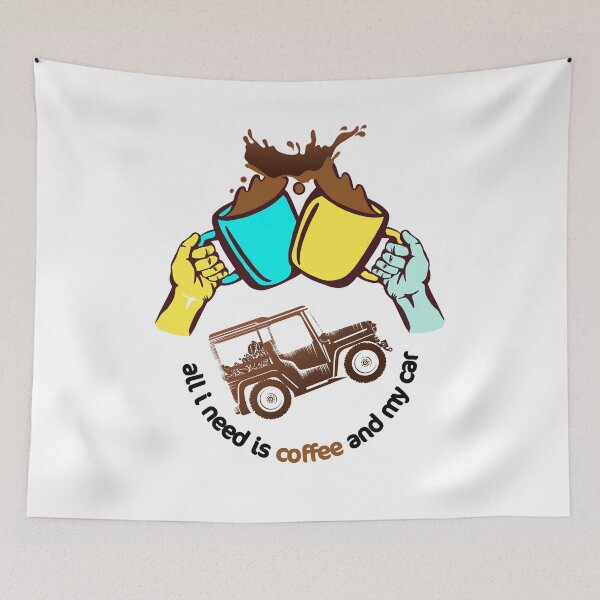 Item preview,  All i need is coffee and my car Sticker designed and sold by Farid1Shop.