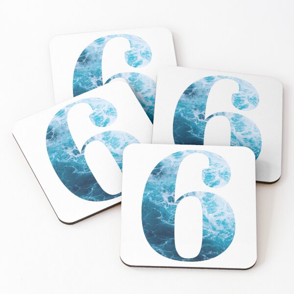Item preview, Ocean Waves Number 6 designed and sold by LiveAndGlow.