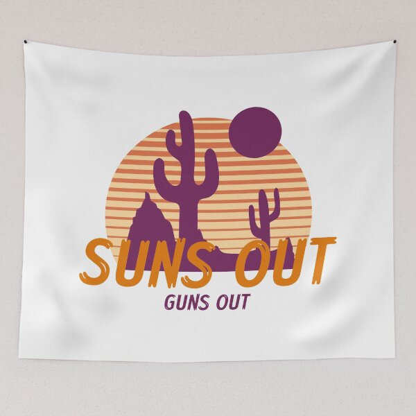 Item preview, Suns Out Guns Out White - Funny Gym designed and sold by GymWearDepot.