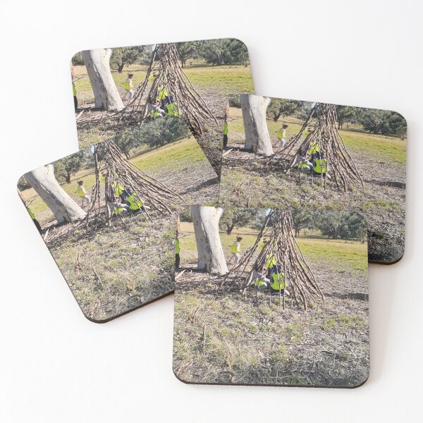 Item preview, Children building a hut in the Australian bush designed and sold by Jazzymitch1.