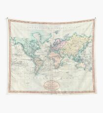 Vintage Karte der Welt (1801) Wandbehang