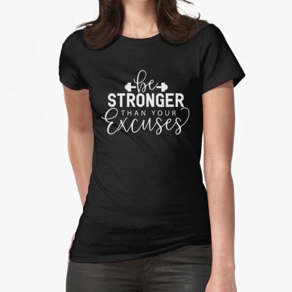 Be Stronger Than Your Excuses T-shirts, Pink, Black Writing, Soft, Fitness  Shirt, Unisex Health Shirt, Funny Fitness Shirt 