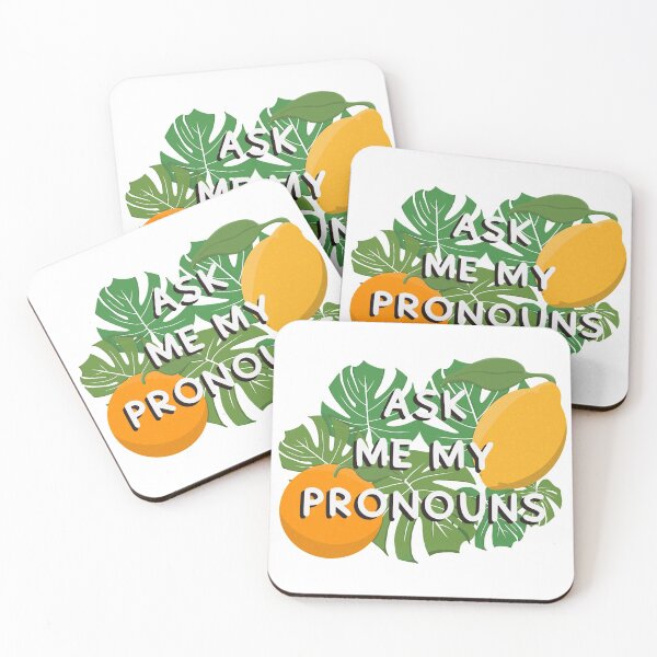 Item preview, “Ask Me My Pronouns” Pronoun Citrus Pride designed and sold by NewtandThistle.
