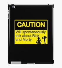 Rick and Morty Caution sign iPad Case/Skin