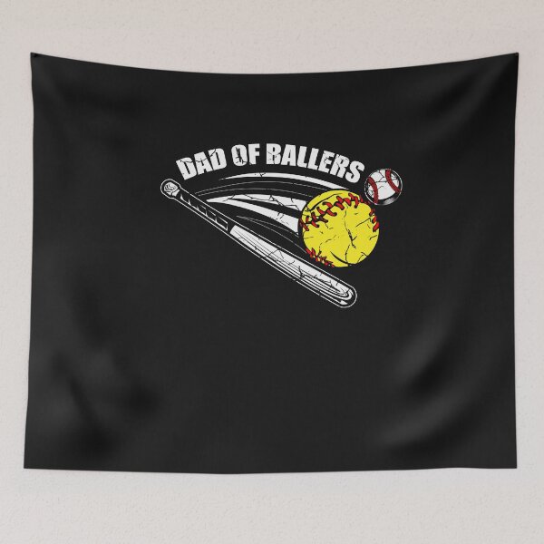 Item preview, Dad of Ballers Softball Lover Baseball Dad Gift designed and sold by SharpThreadZ.