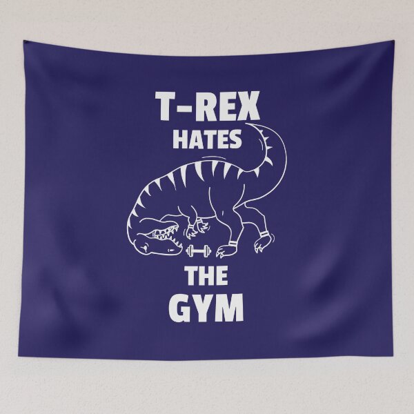 Item preview, T-Rex Hates The Gym/ Burpees White - Funny Gym designed and sold by GymWearDepot.