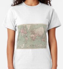 Vintage Map of The World (1918) Classic T-Shirt