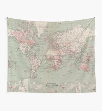 Vintage Karte der Welt (1918) Wandbehang
