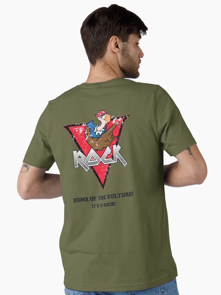 Vrock HOME OF THE VULTURE! IT'S V-ROCK! t shirt mockup Vrock HOME OF THE VULTURE! IT'S V-ROCK! t shirt mockup