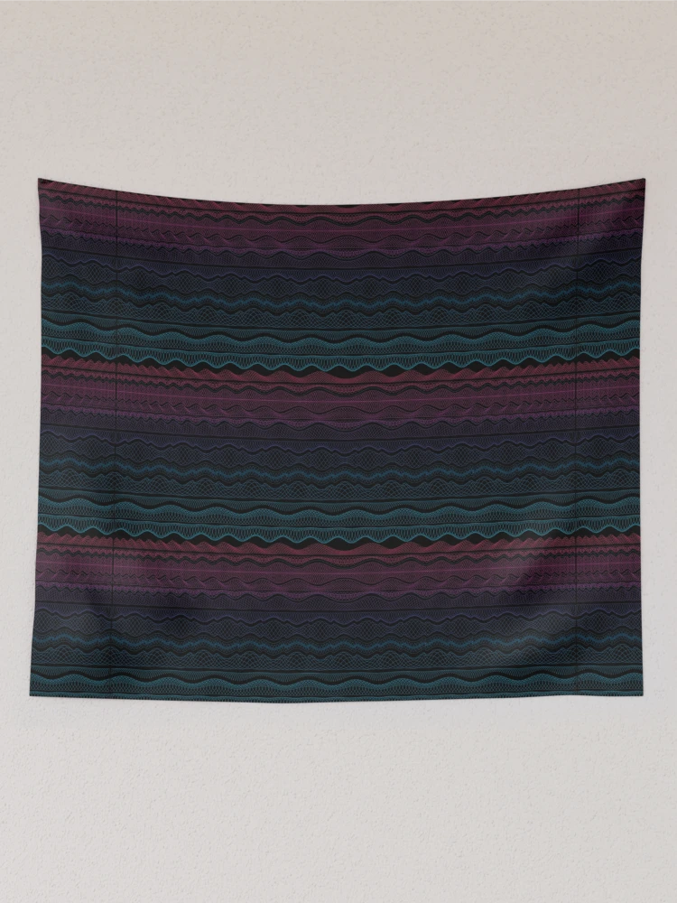 Thumbnail 2 of 3, Tapestry, Guilloche Wave [Roufxis-Rb] designed and sold by RoufXis.