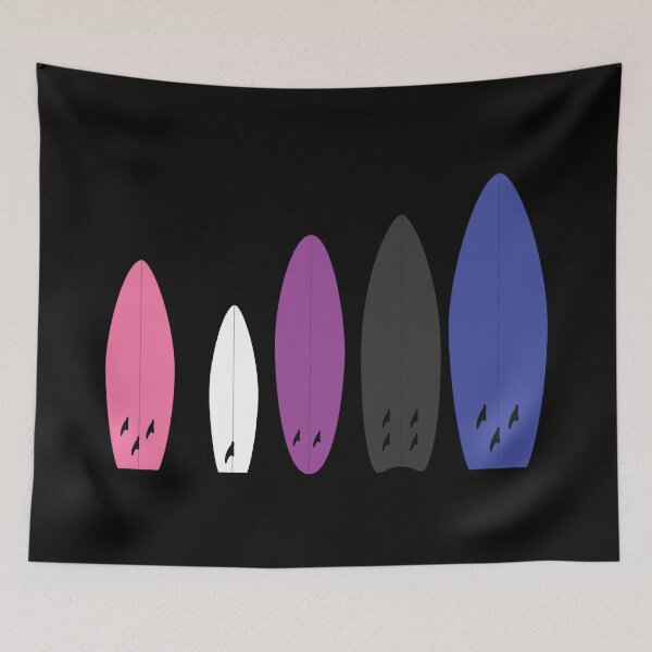 Item preview, Genderfluid Surfer Pride Gift, Gender fluidity Surf, Gender fluid Surfboard Surfing, LGBT+ Surf board designed and sold by ArtsyloShop.