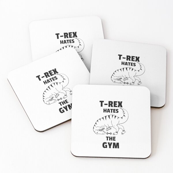 Item preview, T-Rex Hates The Gym/ Burpees Black - Funny Gym designed and sold by GymWearDepot.