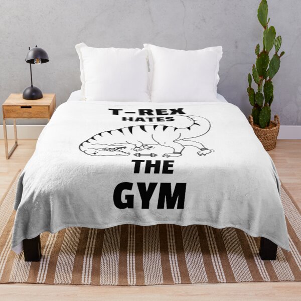 Item preview, T-Rex Hates The Gym/ Burpees Black - Funny Gym designed and sold by GymWearDepot.