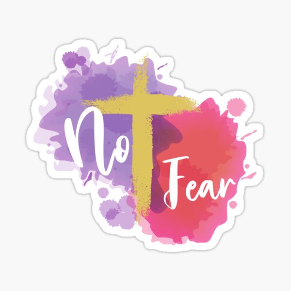 Item preview, No fear Christian Cross faith based designed and sold by WillowandCrate.