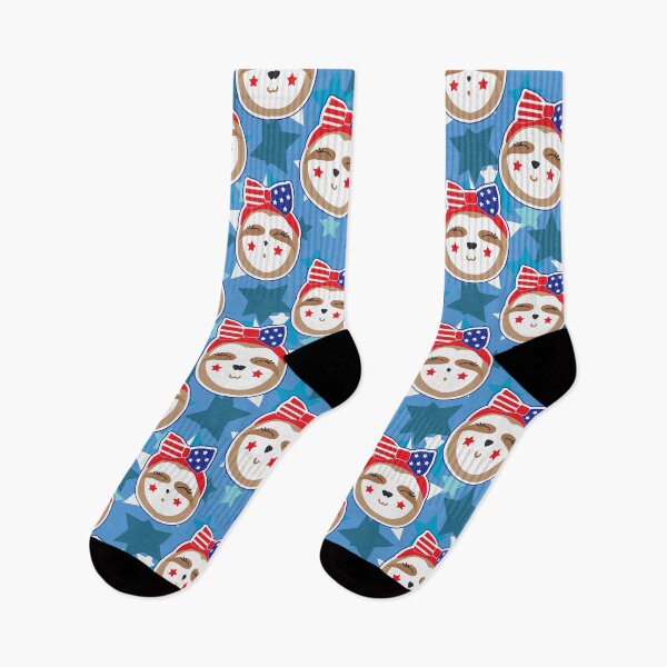 Item preview, Patriotic sloth pattern star designed and sold by WaveOcean123.