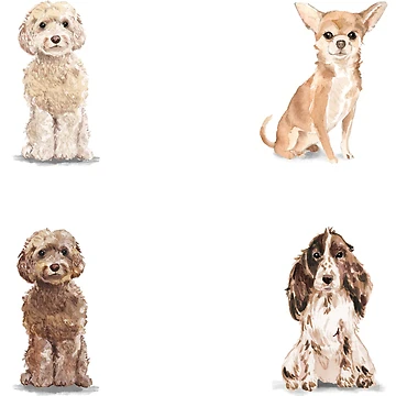 Artwork thumbnail, Dog Sticker Pack by PatternTale