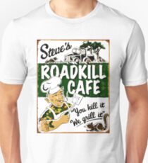 "STEVE'S ROADKILL CAFE" Vintage Advertising Print Unisex T-Shirt