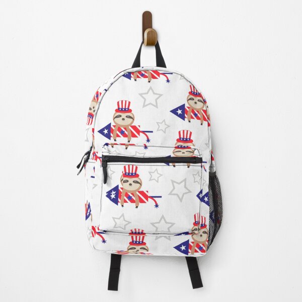 Item preview, Sloth patriotic seamless pattern designed and sold by WaveOcean123.