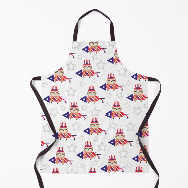 Item preview, Sloth patriotic seamless pattern designed and sold by WaveOcean123.
