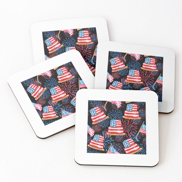 Item preview, USA patriotic pattern Watercolor designed and sold by WaveOcean123.