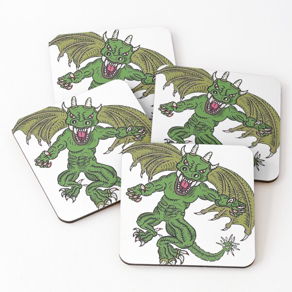 Item preview, Green Dragon cartoon, fire breathing dragon, claws, fangs, horns, flying dragon designed and sold by Nostrathomas66.