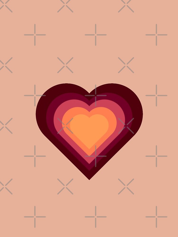 Thumbnail 5 of 5, iPhone Case, Layered Raspberry and Orange Gradient Hearts designed and sold by Nightlight0.