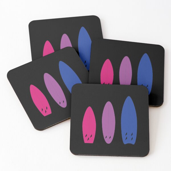 Item preview, Bisexual Surfer Pride Gift, Bisexual Women Men Surf, Bisexual Surfboard Surfing, LGBT+ Surf board designed and sold by ArtsyloShop.
