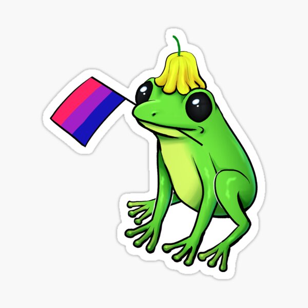 Bisexual Pride Flag Frog Sticker For Sale By Patrishabean Redbubble