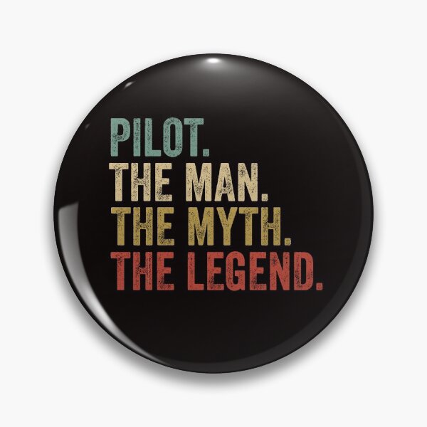 Item preview, Pilot the man the myth the legend retro plane captain gifts  designed and sold by Majesticoo.