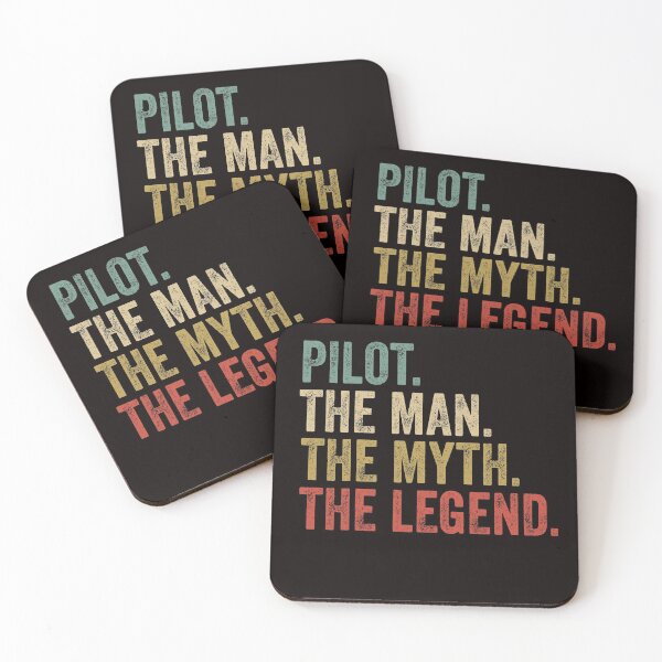 Item preview, Pilot the man the myth the legend retro plane captain gifts  designed and sold by Majesticoo.