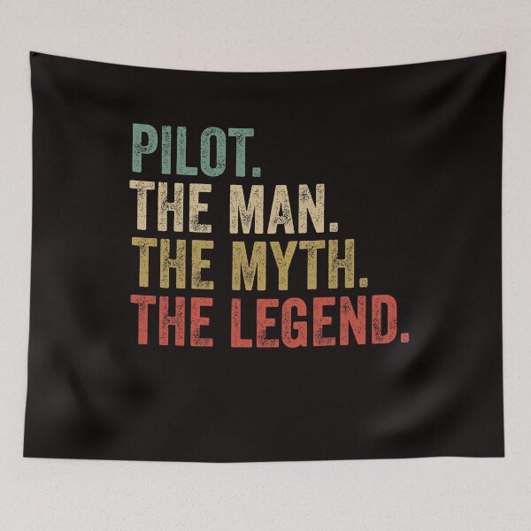 Item preview, Pilot the man the myth the legend retro plane captain gifts  designed and sold by Majesticoo.