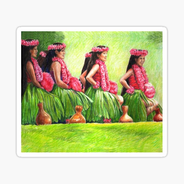 Hapa Haole Hula Dancers Sticker