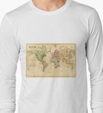 Vintage Map of The World (1831) Long Sleeve T-Shirt