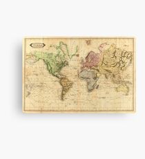 Vintage Map of The World (1831) Canvas Print