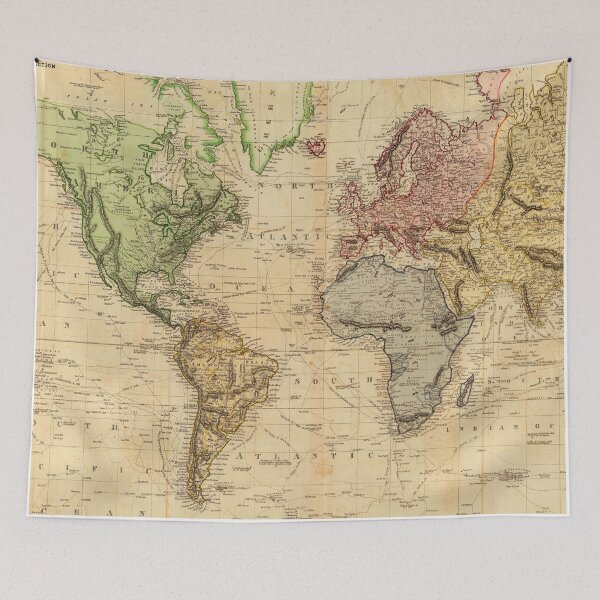 Item preview, Vintage Map of The World (1831)  designed and sold by BravuraMedia.