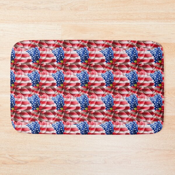 Item preview, Flower USA Flag Art pattern designed and sold by WaveOcean123.