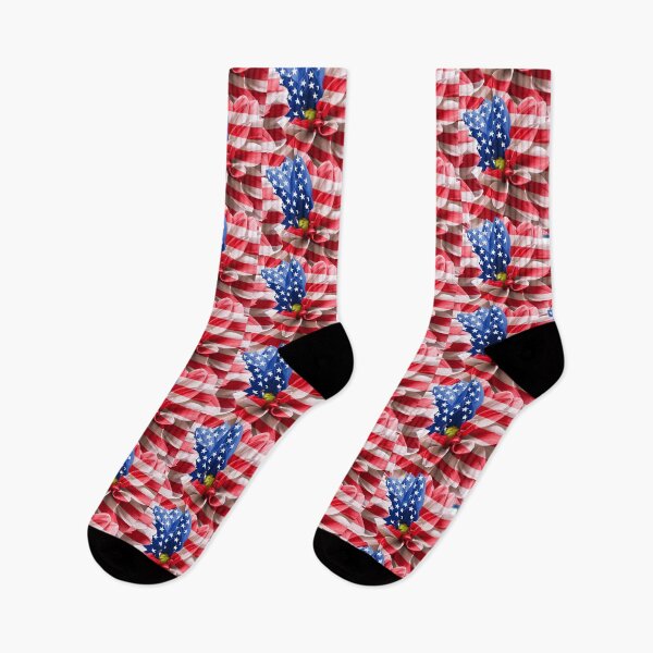 Item preview, Flower USA Flag Art pattern designed and sold by WaveOcean123.