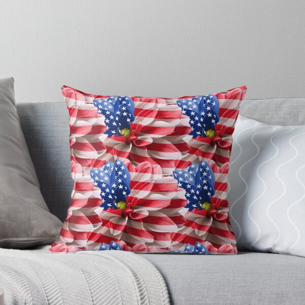 Item preview, Flower USA Flag Art pattern designed and sold by WaveOcean123.