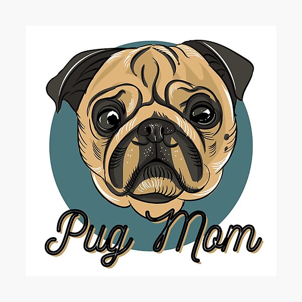 Item preview, Pug mom - cute designed and sold by MotherOfBears.