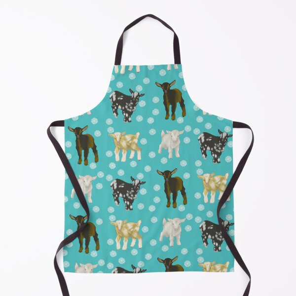 Item preview, Baby Goats Sunflowers Pattern Blue designed and sold by Ashley Gagnon.