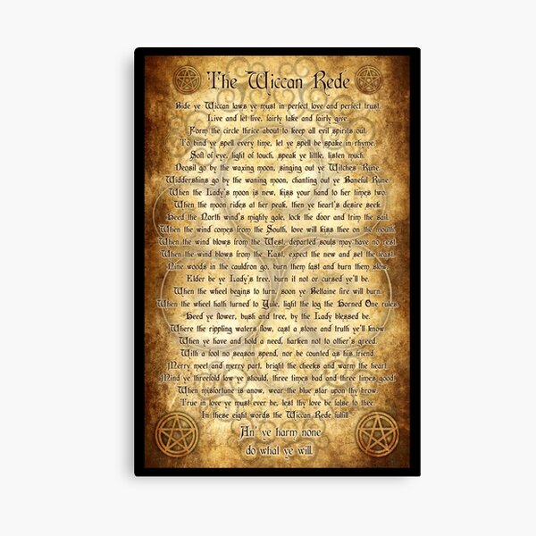 Item preview, Wiccan Rede with Parchment Background designed and sold by Naumaddic Arts.
