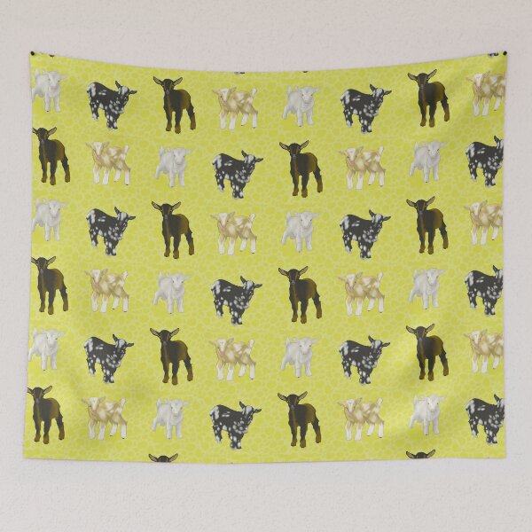 Item preview, Baby Goats Pattern Yellow designed and sold by Ashley Gagnon.