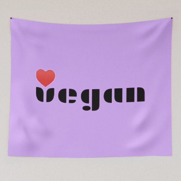 Item preview, vegan with heart stencil designed and sold by CatsMeowDesigns.