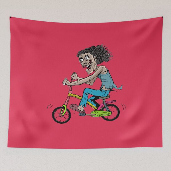 Item preview, Vintage Zombie Riding Bicycle illustration  designed and sold by garniturex.