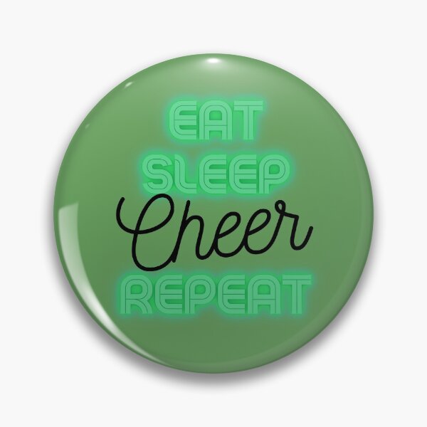 Item preview, Eat Sleep Cheer Repeat in Green and Black designed and sold by GeoTeasters.